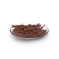 Plate With Chocolate Covered Rods PNG & PSD Images