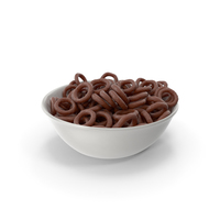 Bowl With Chocolate Covered Rings PNG & PSD Images