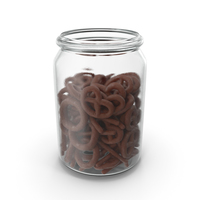Jar With Mixed Chocolate Covered Snacks PNG & PSD Images
