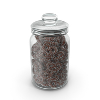 Jar with Chocolate Covered Pretzels with Coconut PNG & PSD Images