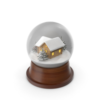 Christmas Snowglobe with House Inside PNG & PSD Images