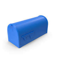 Blue Painted Mailbox PNG & PSD Images