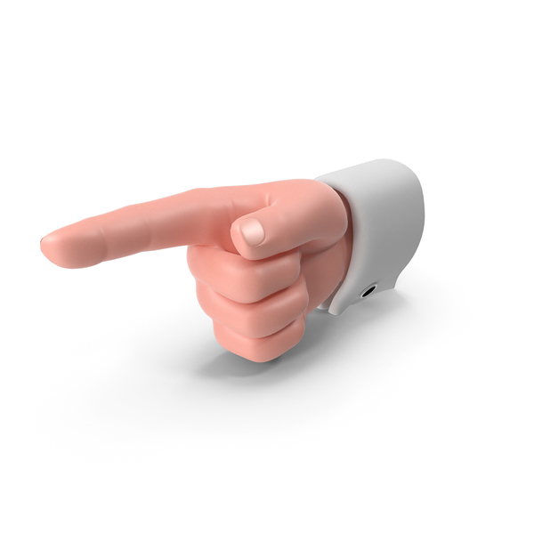 Cartoon Man Hand Pointing Gesture PNG & PSD Images