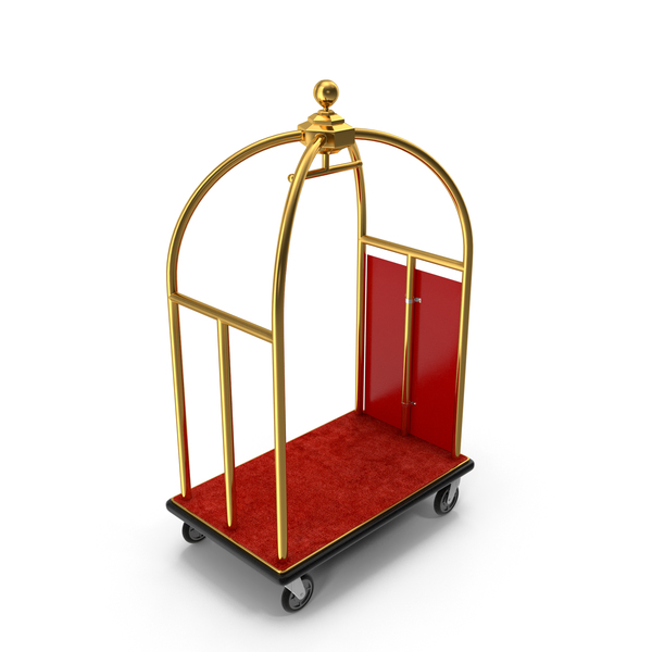 Gold Luxury Hotel Luggage Trolley Cart PNG & PSD Images