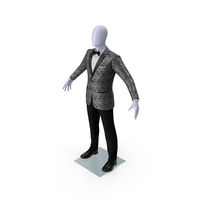Grey Patterned Tuxedo Suit PNG & PSD Images