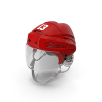 Hockey Helmet Red PNG & PSD Images