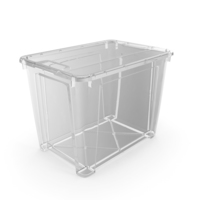 Large Transparent Plastic Container with Lid PNG & PSD Images