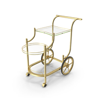 Luxury Golden Serving Trolley PNG & PSD Images