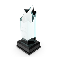 Towering Star Glass Award Trophy PNG & PSD Images