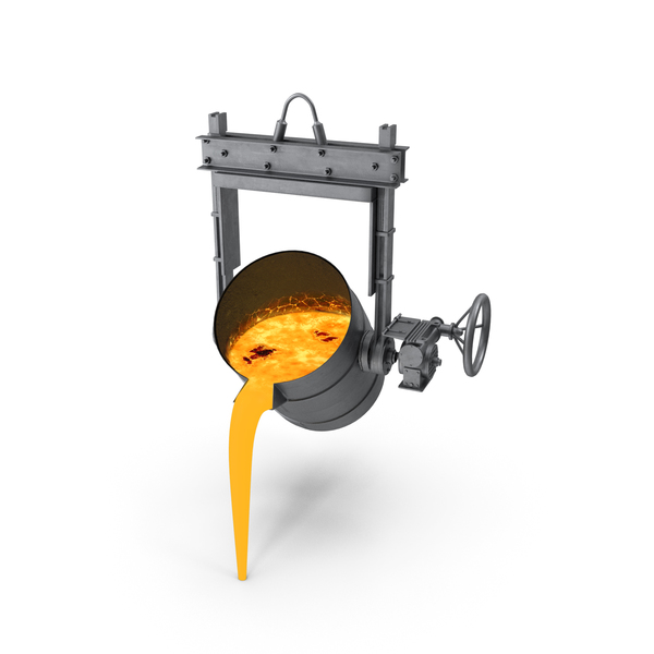 Molten Metal Pouring from Foundry Ladle PNG Images & PSDs for Download
