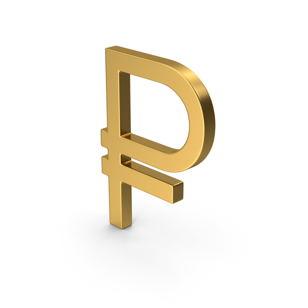 Gold Symbol Russian Ruble PNG & PSD Images