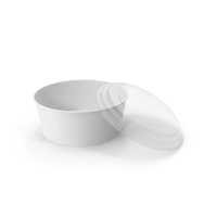 Paper Food Bowl with Clear Lid for Soup for Salad 50 oz 1500 ml Open PNG & PSD Images