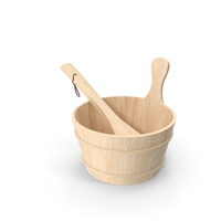 Wooden Sauna Bucket PNG & PSD Images