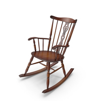 Vintage Wooden Rocking Chair PNG & PSD Images
