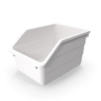 White Plastic Storage Bin PNG & PSD Images