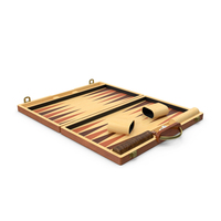 Wooden Backgammon Board Game Set PNG & PSD Images