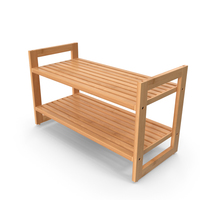 Wooden Stackable Shoe Rack PNG & PSD Images
