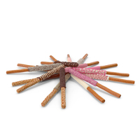 Mixed Types Of Dipped Pretzel Rods PNG & PSD Images