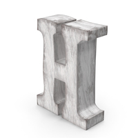 Wooden Decorative Letter H PNG & PSD Images
