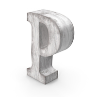 Wooden Decorative Letter P PNG & PSD Images