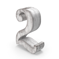 Wooden Decorative Number 2 PNG & PSD Images