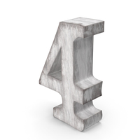 Wooden Decorative Number 4 PNG & PSD Images