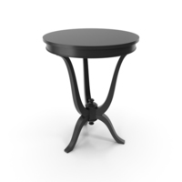 Black Vaniglia Venetta Side Table 8789T Round PNG & PSD Images