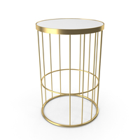 Il Bronzetto Brass Brothers Round Cage Side Table PNG & PSD Images