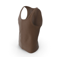 Men's Sleeveless T-Shirt Brown PNG & PSD Images