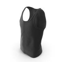 Men's Sleeveless T-Shirt Black PNG & PSD Images