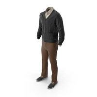 Men's Pants Waistcoat Shirt Shoes Mix PNG & PSD Images