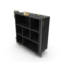 Forever Black Signorini Coco Baroque Bookcase PNG & PSD Images