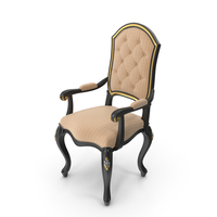 Black Signorini Coco Forever 9524 Deep Buttoned Chair PNG & PSD Images