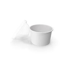 Paper Food Cup with Clear Lid for Dessert 6 Oz 150 ml Open PNG & PSD Images