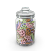Jar with Yogurt Covered Pretzels PNG & PSD Images