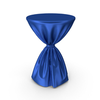 Blue Silk Tablecloth Cocktail Table PNG & PSD Images