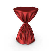 Red Silk Tablecloth Cocktail Table PNG & PSD Images