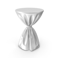 White Silk Tablecloth Cocktail Table PNG & PSD Images