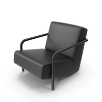 Black Leather Porro Chair PNG & PSD Images