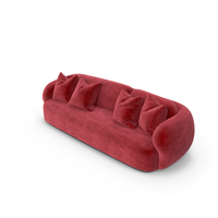 Red Greenkiss Coral Velvet Sofa PNG & PSD Images