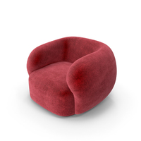 Red Greenkiss Coral Velvet Club Armchair PNG & PSD Images