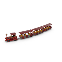 Trackless Red Toy Touristic Christmas Train PNG & PSD Images