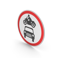 Road Sign No Motor Vehicles PNG & PSD Images