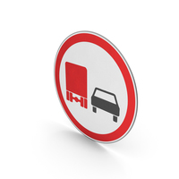 Road Sign No Overtaking For Goods Vehicles PNG & PSD Images