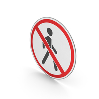 Road Sign No Pedestrians PNG & PSD Images