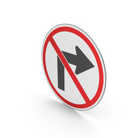 Road Sign No Right Turn PNG & PSD Images