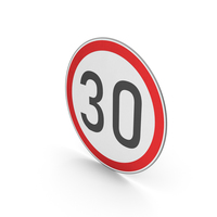 Road Sign Speed Limit 30 PNG & PSD Images