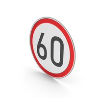 Road Sign Speed Limit 60 PNG & PSD Images