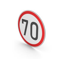 Road Sign Speed Limit 70 PNG & PSD Images