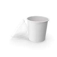 Paper Food Cup with Clear Lid for Dessert 12 Oz 300 ml Open PNG & PSD Images